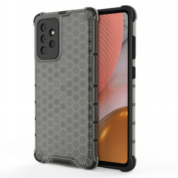 Samsung Galaxy A72 - Armor Honeycomb Textur Skal - Svart Black Svart