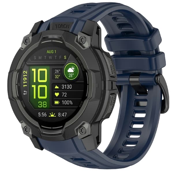 Garmin Instinct 3 45 mm Klockarmband Silikon Mörk Blå