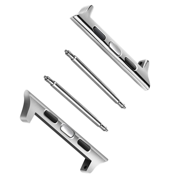 Spring Bar Fästen till Apple Watch 41/40/38 mm - Silver Silver Silver