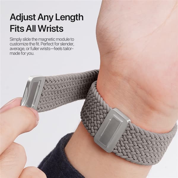 DUX DUCIS Apple Watch 38/40/41/42 mm Armband Flätat Grå