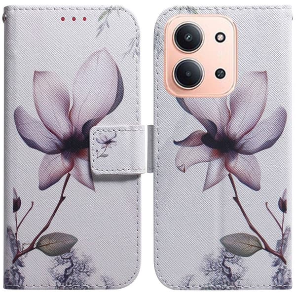 Xiaomi Redmi 15C Fodral Med Tryck Rosa Blomma