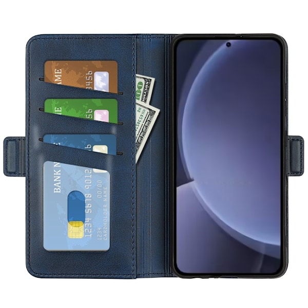 Samsung Galaxy S25 Plus Fodral Läder Blå