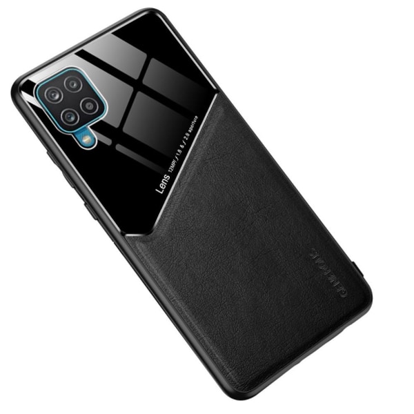 Samsung Galaxy A12 - Hybrid Skal Med Inbyggd Magnetplatta - Svar Black Svart