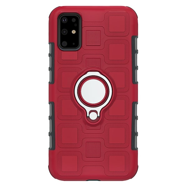 Samsung Galaxy S20 Ultra - Geometriskt Ring Skal - Röd Red Röd