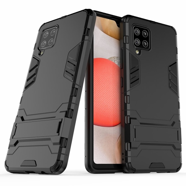 Samsung Galaxy A42 5G - Hybrid Skal Med Kickstand - Svart Black Svart