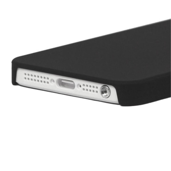 iPhone 5/5S/SE - Gummi Touch Skal - Svart Black Svart