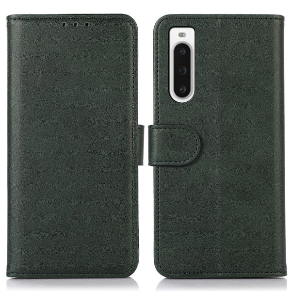 Sony Xperia 10 V Fodral Läder Grön