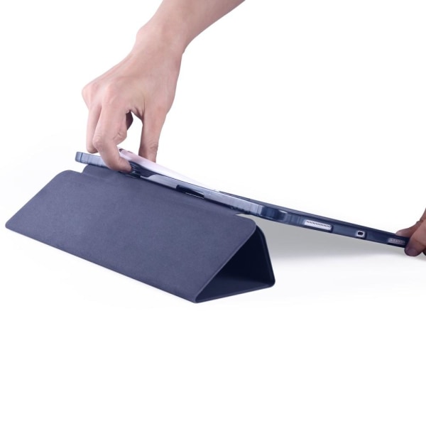 iPad Pro 12.9 (2018/2020) - Tri-Fold med pennhållare - Mörk Blå DarkBlue Mörk Blå