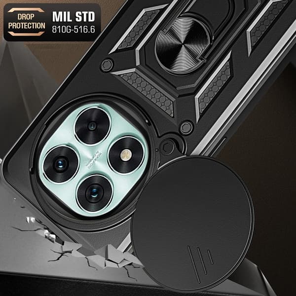 Xiaomi Redmi Note 14 Pro 5G Skal CamShield Hybrid Ring Silver