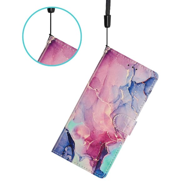 Samsung Galaxy S26 Fodral Med Tryck Rosa Marmor