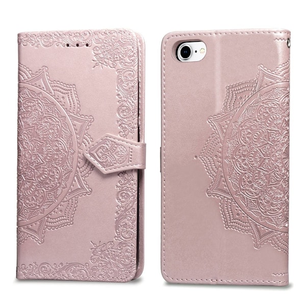 iPhone 7/8/SE (2020/2022) - Mandala Läder Fodral - Roséguld Roséguld Roséguld