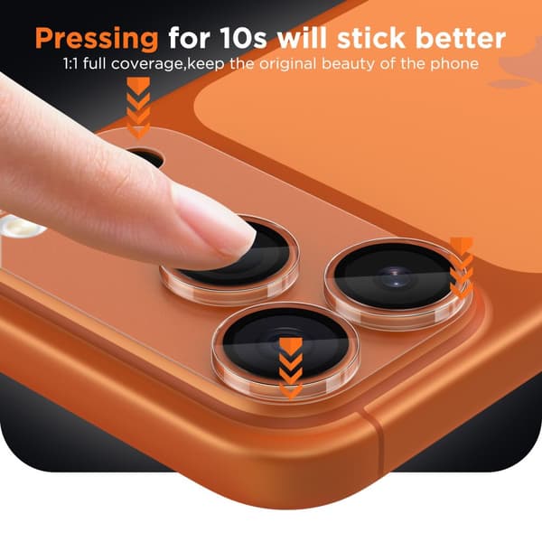 Tech-Protect iPhone 17 Pro Max Linsskydd CamFull Fit+ Transparent