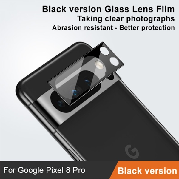 IMAK Google Pixel 8 Pro Linsskydd Härdat Glas Svart