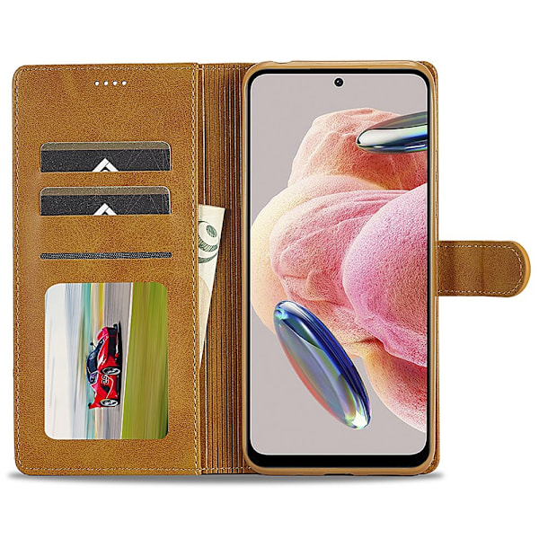 LC.IMEEKE Xiaomi Redmi Note 12 4G Fodral Läder Brun