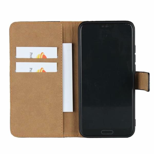 iPhone 11 Pro Max - Plånboksfodral I Äkta Läder - Brun Brown Brun