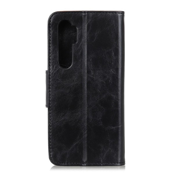 Xiaomi Mi Note 10 Lite - Crazy Horse Plånboksfodral - Svart Black Svart