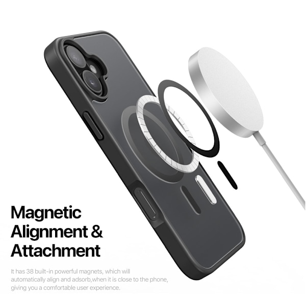 DUX DUCIS iPhone 16 Skal MagSafe Yind Series Matt Svart