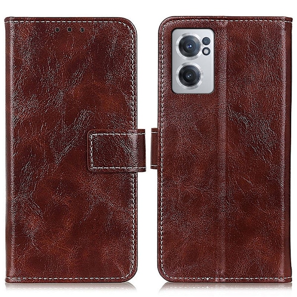 OnePlus Nord CE 2 5G Fodral Retro Läder Brun
