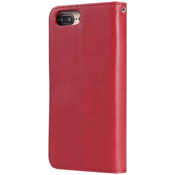 iPhone 6/6S/7/8 Plus - 2in1 Magnet Skal / Plånboks Red Röd