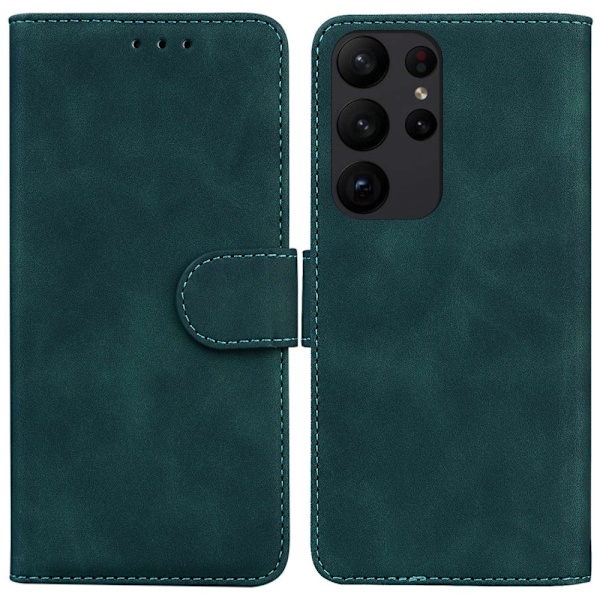 Samsung Galaxy S23 Ultra Fodral Läder Mörk Grön
