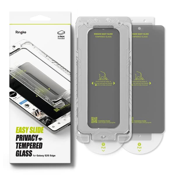 Ringke Galaxy S25 Edge 2-PACK Easy Slide Skärmskydd Privacy