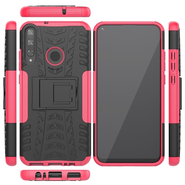 Huawei P40 Lite E - Ultimata Stöttåliga Skalet med Stöd - Rosa Pink Rosa