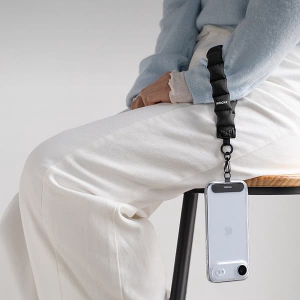 Ringke Handledsrem Holder & Puffer Hand Strap Svart