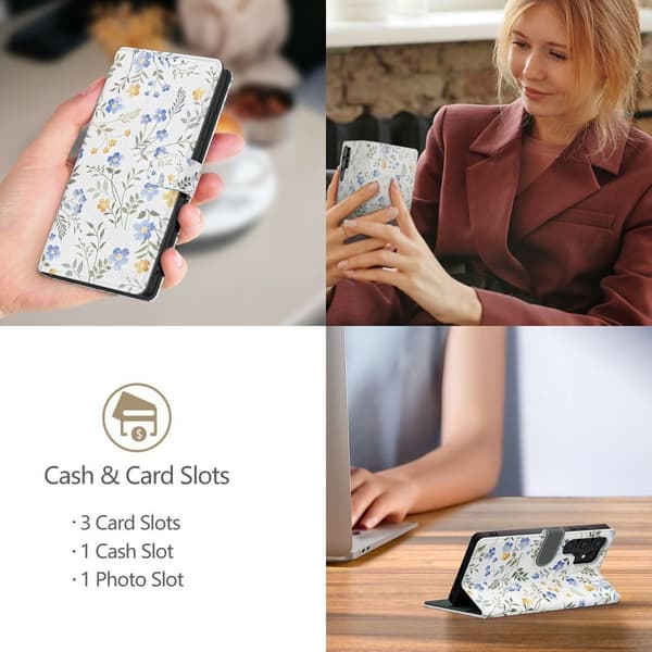 Tech-Protect Galaxy A56 5G Fodral Läder Spring Flowers