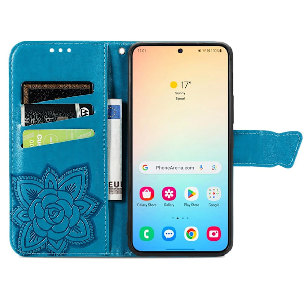 Samsung Galaxy S24 Plus Fodral Big Butterfly Blå