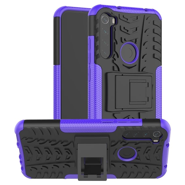 Xiaomi Redmi Note 8T - Ultimata Stöttåliga Skalet med Stöd - Lila Purple Lila