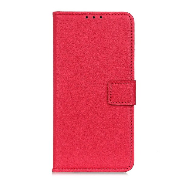 iPhone 12 Pro Max - Litchi Läder Fodral - Röd Red Röd