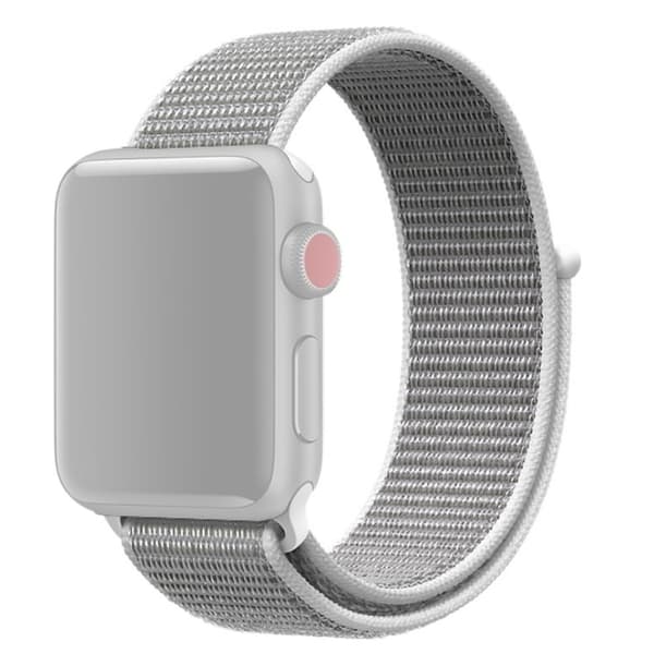 Nylon Loop Armband Justerbart Apple Watch 42/41/40/38 mm - Vit White Vit