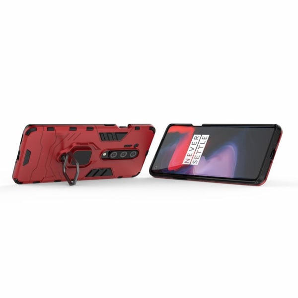 OnePlus 8 Pro - Hybrid Ring Skal - Röd Red Röd