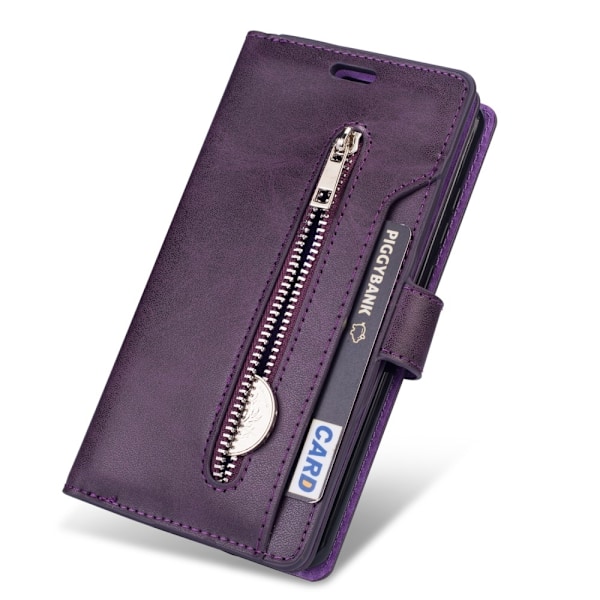 Samsung Galaxy A72 - Multifunktionellt Läder Fodral - Lila Purple Lila