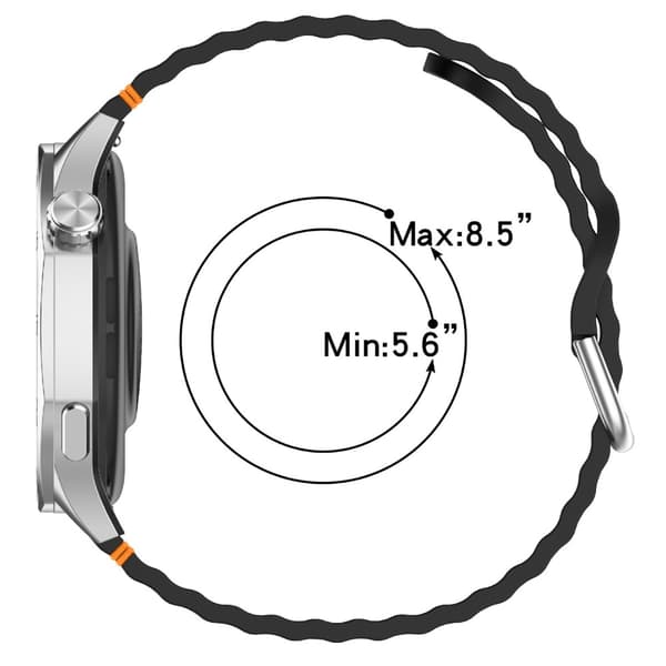 Klockarmband 20 mm Silikon Wave Design Militär Grön