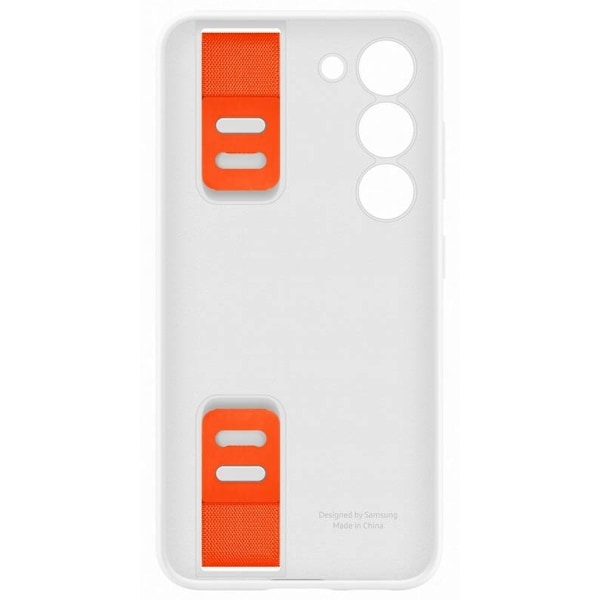 Samsung Galaxy S23 Skal Silicone with Strap Vit