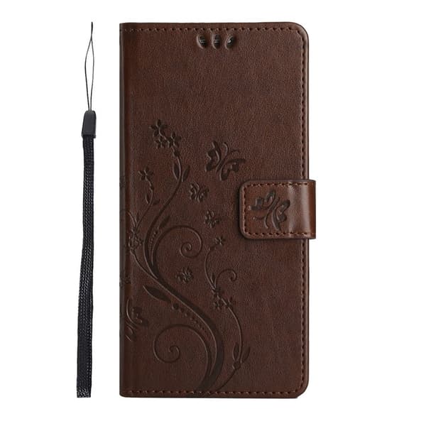 iPhone 17 Fodral Med Blommigt Tryck Brun
