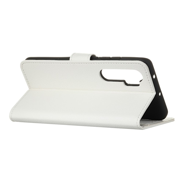 Xiaomi Mi Note 10 Lite - Litchi Plånboksfodral - Vit White Vit