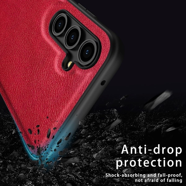 Samsung Galaxy A05s 4G Skal Läderbelagt Svart
