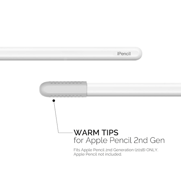 AHASTYLE 3-PACK Apple Pencil 1/2/Pro Spetsöverdrag Silikon Vit