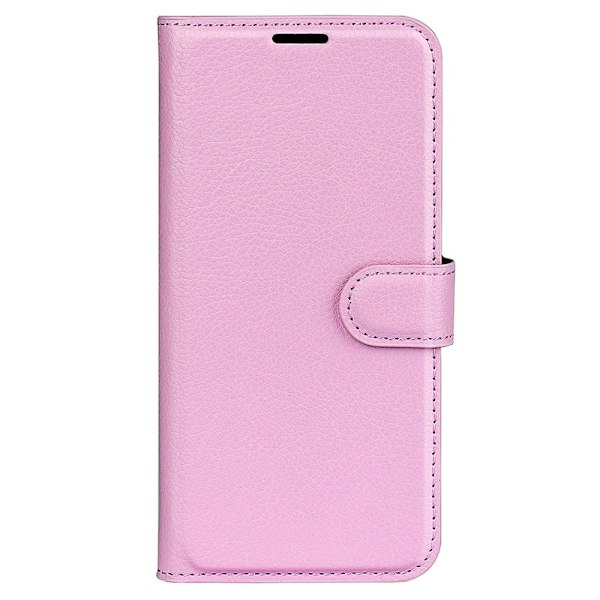 Samsung Galaxy S23 Plus Fodral Litchi Läder Ljus Rosa