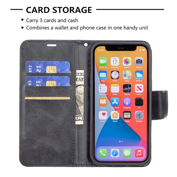 iPhone 13 Pro - Shark Solid Läder Fodral - Svart