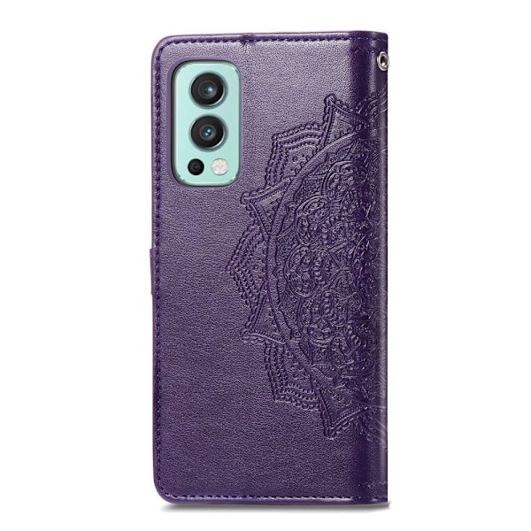 OnePlus Nord 2 5G - Mandala Läder Fodral - Lila