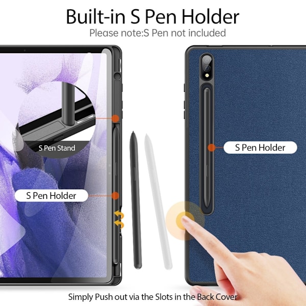 DUX DUCIS Galaxy Tab S9 Plus Fodral DOMO Tri-Fold Blå
