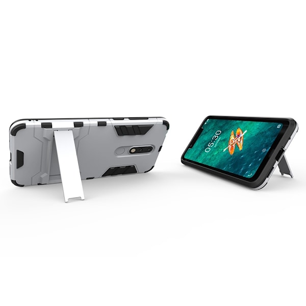 Nokia 5.1 Plus - Armour Skal - Silver Silver Silver