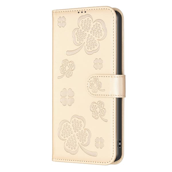 iPhone 17 Pro Max Fodral Med Blommigt Tryck Guld