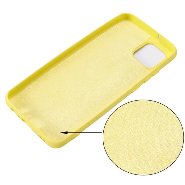 Samsung Galaxy A03 Skal Liquid Silikon Med Strap Gul