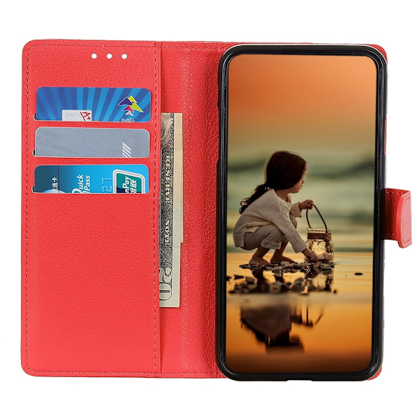 Nokia G10 / G20 Fodral Litchi Läder Röd