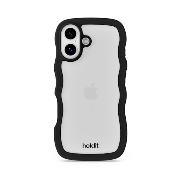 holdit iPhone 17 Mobilskal Wavy Black/Transparent