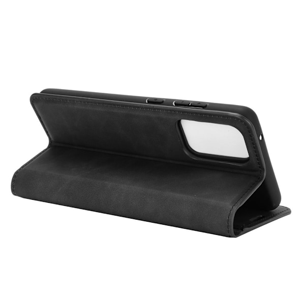 Samsung Galaxy A72 - Silkeslent Läder Fodral - Svart Black Svart